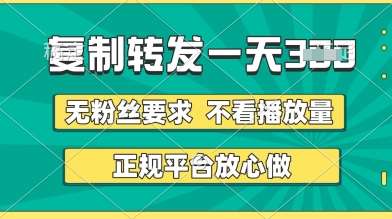 转发视频一天3张+，正规平台放心做，不看播放量，无粉丝要求，随时随地挣收益【揭秘】-讯领网创