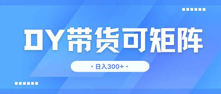 （14414期）DY带货，日入300＋矩阵无上限-讯领网创
