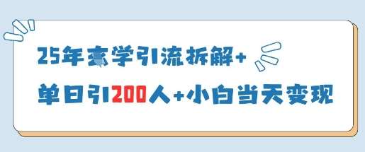 25年国学引流拆解+单日引200人+小白当天就能变现-讯领网创
