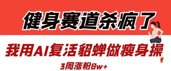 健身赛道杀疯了？我用AI复活貂蝉做瘦身操，3周涨粉8W-讯领网创