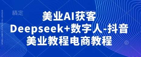 美业AI获客Deepseek+数字人-抖音美业教程电商教程-讯领网创