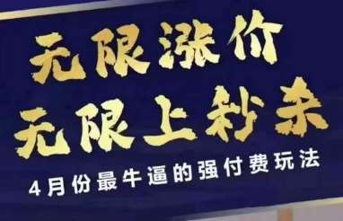 4月12号拼多多线上课，无限涨价，无限上秒杀，4月份最牛逼的强付费玩法-讯领网创