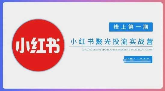 小红书聚光陪跑第一期，教你从0到1玩转小红书聚光投流，搭建小红书付费投流团队，更快的见到效果-讯领网创