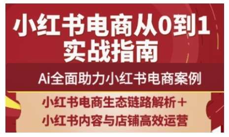2025小红书电商全链路运营，Ai全面助力小红书电商案例-讯领网创