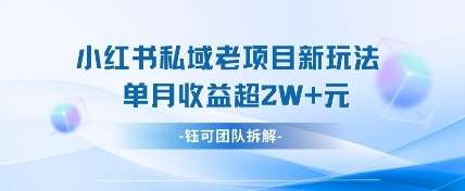 小红书私域项目新玩法，单月变现过W+-讯领网创