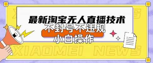 2025年淘宝无人直播带货10.0.全新技术，不违规，不封号，纯小白操作，日入数张【揭秘】-讯领网创