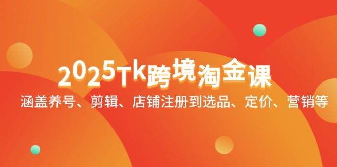 （14638期）2025Tk跨境淘金课：涵盖养号、剪辑、店铺注册到选品、定价、营销等-讯领网创