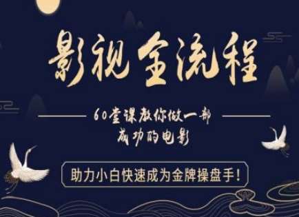 【影视全流程】教你做一部成功的电影，助力小白快速成为金牌操盘手-讯领网创