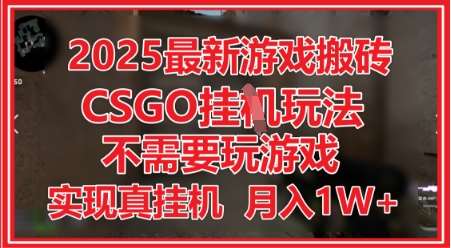 2025最新游戏搬砖，CSGO挂G，不需要玩游戏，实现真挂G，月入1W+【揭秘】-讯领网创