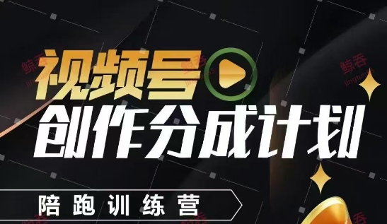 视频号创作分成计划陪跑训练营，手把手教会你如何制作视频，细水长流型项目-讯领网创