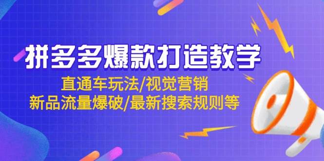 （14681期）拼多多爆款打造教学：直通车玩法/视觉营销/新品流量爆破/最新搜索规则等-讯领网创
