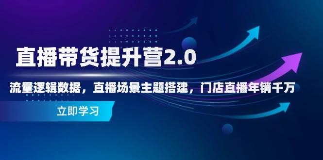 （14694期）直播带货提升营2.0：流量逻辑数据，直播场景主题搭建，门店直播年销千万-讯领网创