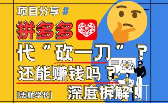 【2025最新】拼多多代坎助力项目深度拆解：还能挣钱吗?全流程玩法-讯领网创