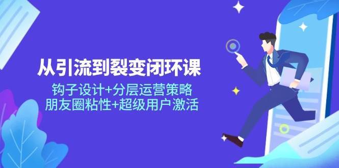 从引流到裂变闭环课：钩子设计+分层运营策略，朋友圈粘性+超级用户激活-讯领网创