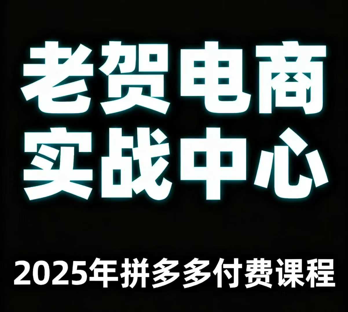 老贺电商2025年拼多多付费课程，用通俗易懂的方法告诉你多多怎么玩-讯领网创