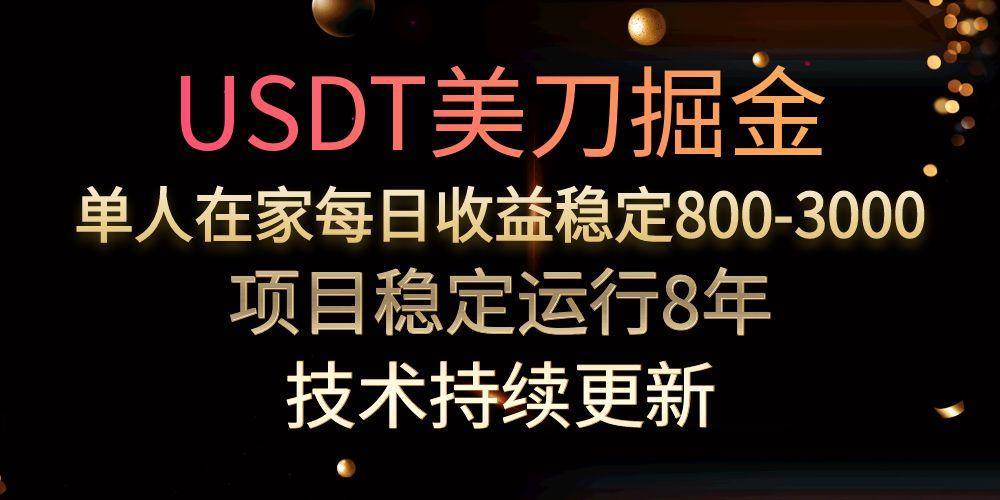 （15527期）USDT美刀掘金，单人每日收益800-3000，稳定运行8年-讯领网创