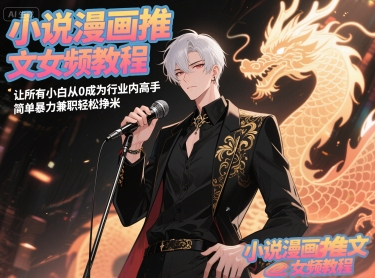 小说漫画推文女频教程，让所有小白从0成为行业内高手，简单暴力兼职轻松挣米-讯领网创
