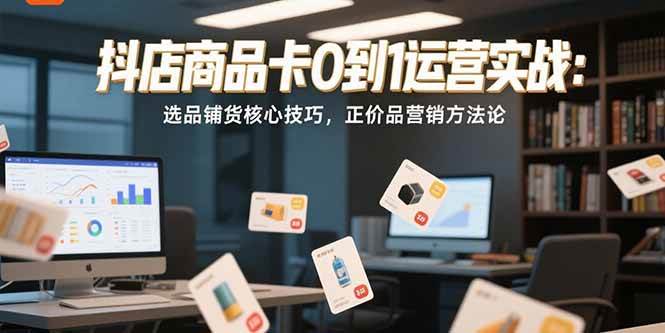 （15329期）抖店商品卡0到1运营实战：选品铺货核心技巧，正价品营销方法论-讯领网创