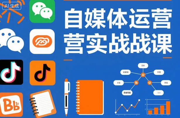 自媒体运营实战课，掌握一套系统的自媒体运营底层方法论，成为优秀的内容创作者-五四资源网