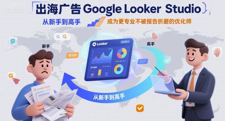 出海广告Google Looker Studio从新手到高手，成为更专业不被报告折磨的优化师-讯领网创