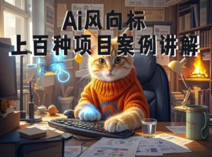 Ai风向标-附100种项目案例玩法-0基础小白到大神ai视频商业应用教学-讯领网创