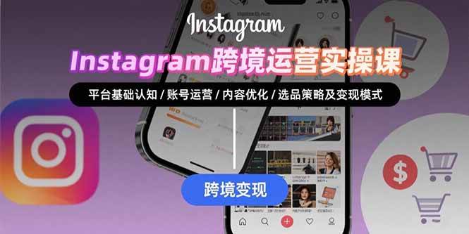 （15644期）Instagram跨境运营实战：平台认知/账号运营/内容优化/选品策略及变现模式-讯领网创
