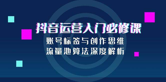 （15149期）抖音运营入门必修课，账号标签与创作思维，流量池算法深度解析-讯领网创