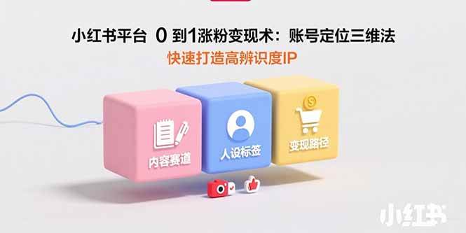 （15656期）小红书平台0到1涨粉变现术：账号定位三维法，快速打造高辨识度IP-讯领网创