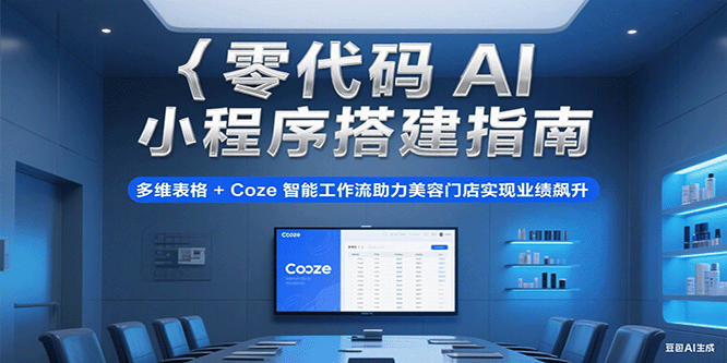 零代码AI小程序搭建指南，多维表格+Coze智能工作流助力美容门店实现业绩飙升-讯领网创