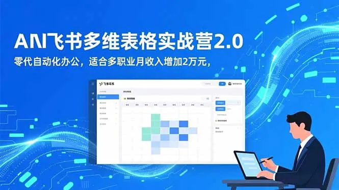 AI+飞书多维表格实战营2.0：零代码自动化办公，适合多职业月收入增加2万元-讯领网创