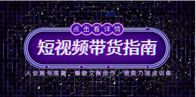 2025短视频带货指南，人设账号搭建，爆款文案创作，表现力速成训练-讯领网创