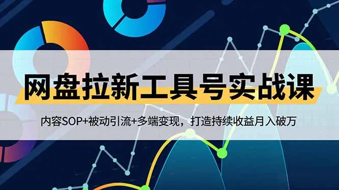网盘拉新工具号实战课，内容SOP+被动引流+多端变现，打造持续收益月入破万-五四资源网