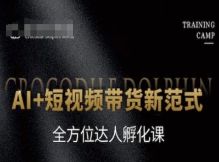 AI+短视频带货新范式，全方位达人孵化课-讯领网创