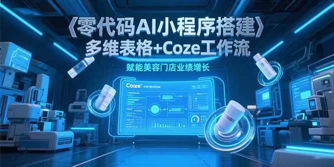 （15239期）零代码AI小程序搭建，多维表格+Coze工作流，赋能美容门店业绩增长-讯领网创