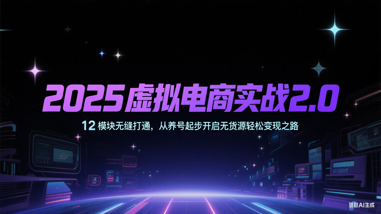2025虚拟电商实战2.0，12模块无缝打通，从养号起步开启无货源轻松变现之路-讯领网创