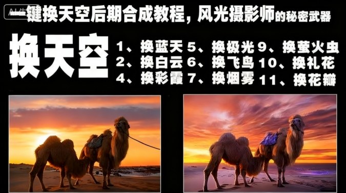 一键换天空后期合成教程，风光摄影师的秘密武器-讯领网创