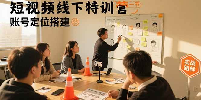 （15707期）短视频线下特训营：账号定位搭建/口播号拍摄剪辑/直播间流量入口/变现实战-讯领网创