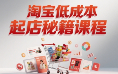 淘宝低成本起店系统课，助你快速起店，实现弯道超车-讯领网创