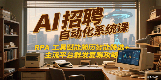 AI招聘自动化系统课，RPA工具赋能简历智能筛选+主流平台群发复聊全攻略-讯领网创