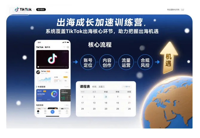 出海成长加速训练营，系统覆盖TikTok出海核心环节，助力把握出海机遇(更新)-讯领网创