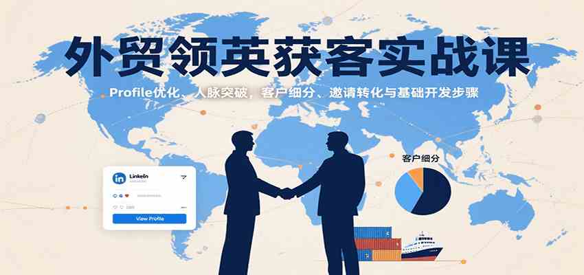 外贸领英获客实战课：Profile优化、人脉突破，客户细分、邀请转化与基础开发步骤-讯领网创
