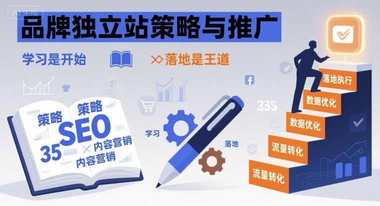品牌独立站策略与推广，学习是开始，落地是王道-讯领网创