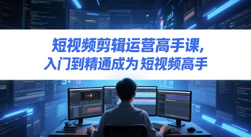 短视频剪辑运营高手课，入门到精通成为短视频高手-讯领网创