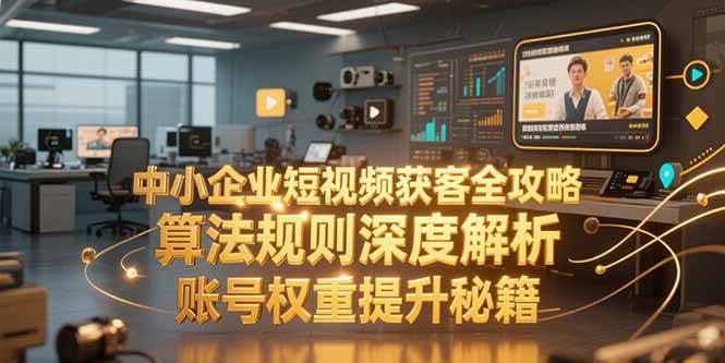 （15326期）中小企业短视频获客全攻略，算法规则深度解析，账号权重提升秘籍-讯领网创