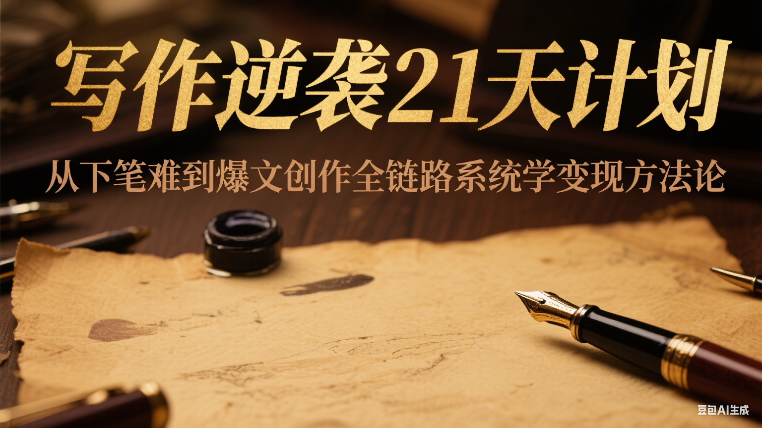 写作逆袭21天计划：从下笔难到爆文创作全链路系统学变现方法论-讯领网创