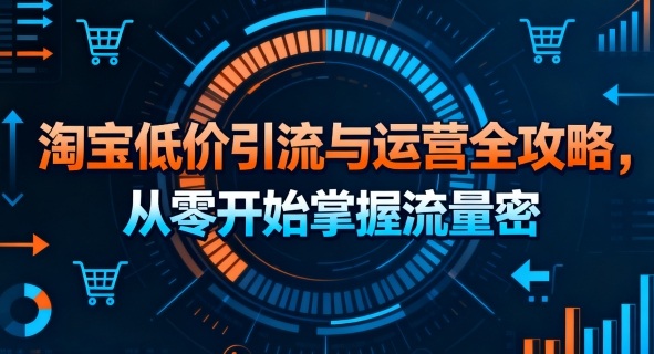 淘宝低价引流与运营全攻略，从零开始掌握流量密码-讯领网创