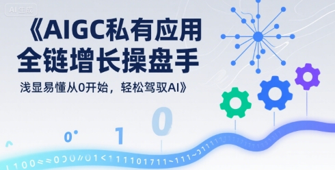 AIGC私有化应用全链增长操盘手，浅显易懂从0开始，轻松驾驭AI-讯领网创