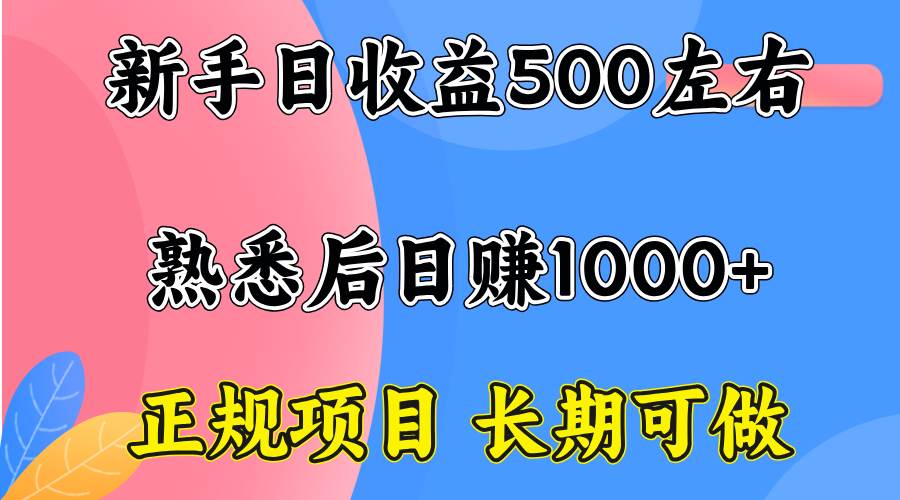 （15978期）一台电脑，前期日收益300-500，熟练后日入1000左右-讯领网创