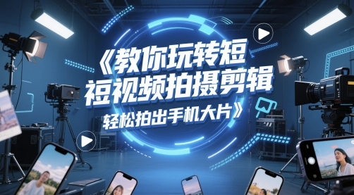 教你玩转短视频拍摄剪辑，轻松拍出手机大片-讯领网创