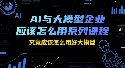AI与大模型企业应该怎么用系列课程，究竟应该怎么用好大模型-讯领网创